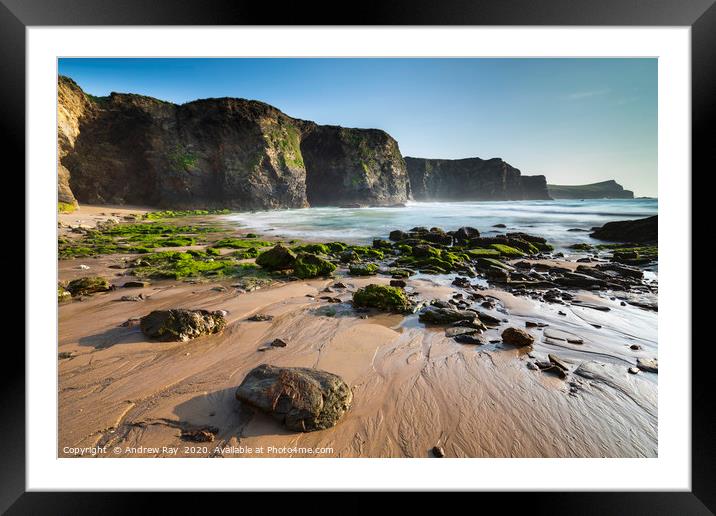 Beach view (Whipsiderry) Framed Mounted Print by Andrew Ray