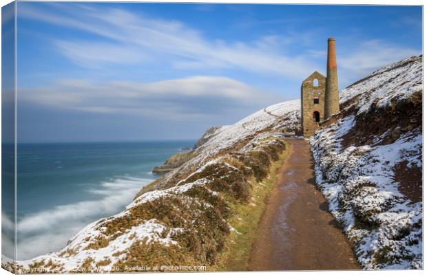 Winter at Wheal Coates Canvas Print by Andrew Ray
