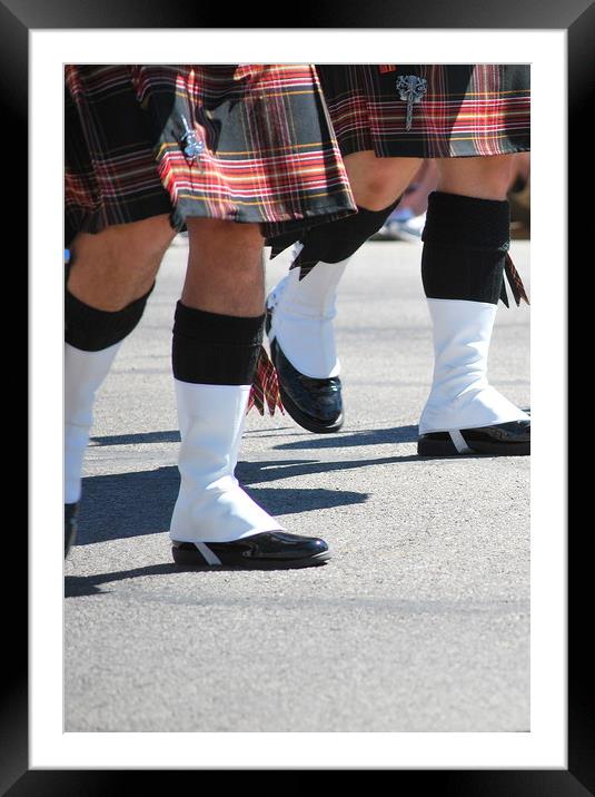 Scottish band marching. Framed Mounted Print by Dr.Oscar williams: PHD