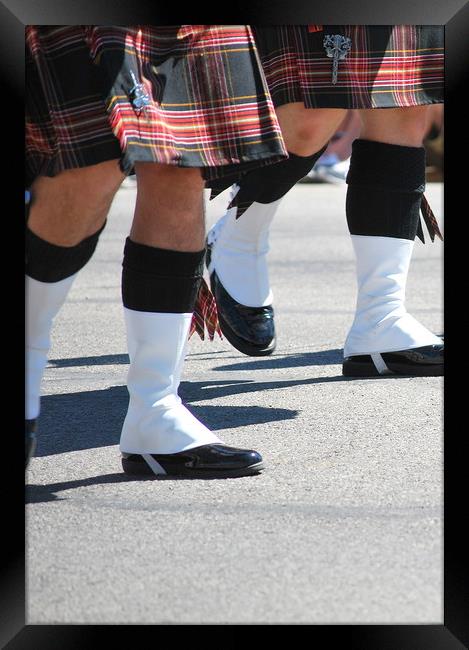 Scottish band marching. Framed Print by Dr.Oscar williams: PHD