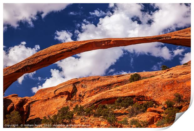 Landscape Arch Arches National Park Utah Print by William Perry