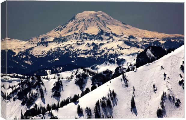 Snowy Mount Adams Washington State Canvas Print by William Perry