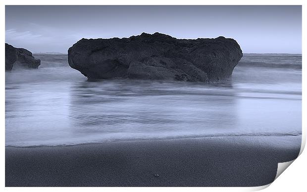 Rock in silky waters. Print by Keith Thorburn EFIAP/b