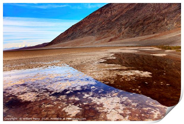 Badwater Death Valley National Park California Print by William Perry