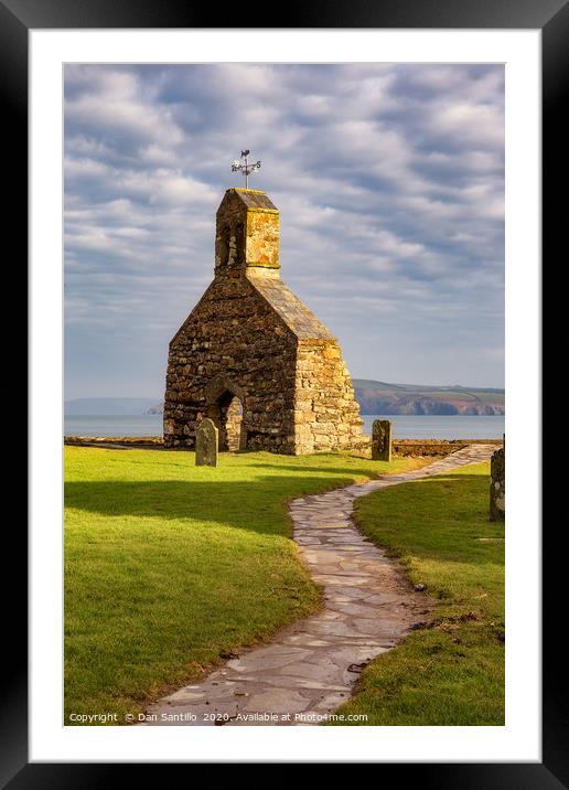 Cwm-yr-Eglwys, Pembrokeshire, Wales Framed Mounted Print by Dan Santillo