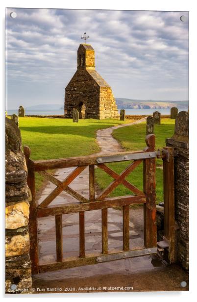 Cwm-yr-Eglwys, Pembrokeshire, Wales Acrylic by Dan Santillo
