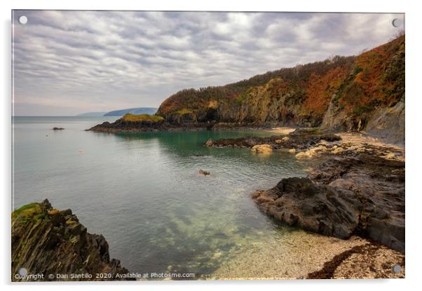 Cwm-yr-Eglwys Beach, Pembrokeshire, Wales Acrylic by Dan Santillo