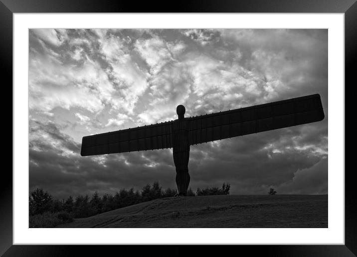 Angel of the North, Sunset, Newcastle-Gateshead Framed Mounted Print by Rob Cole