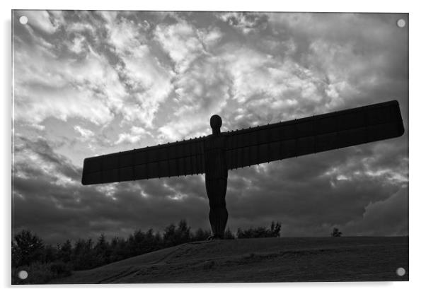 Angel of the North, Sunset, Newcastle-Gateshead Acrylic by Rob Cole