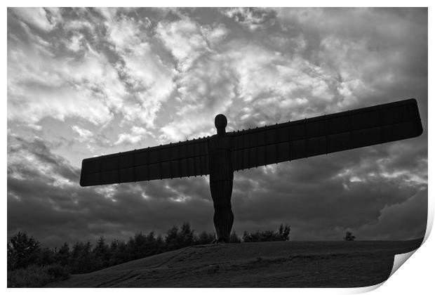 Angel of the North, Sunset, Newcastle-Gateshead Print by Rob Cole