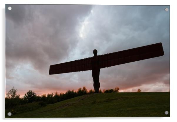 Angel of the North, Sunset, Newcastle-Gateshead Acrylic by Rob Cole
