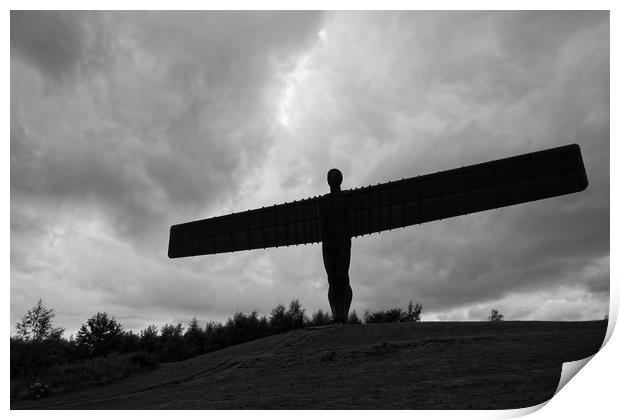 Angel of the North, Sunset, Newcastle-Gateshead Print by Rob Cole