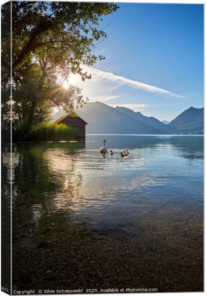 Idyll by the lake Canvas Print by Silvio Schoisswohl