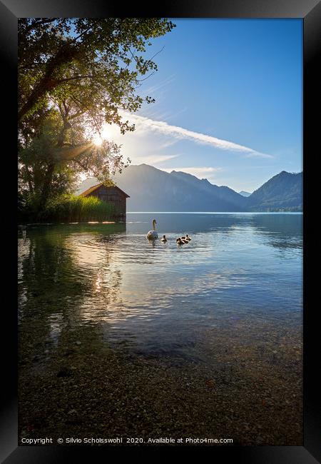 Idyll by the lake Framed Print by Silvio Schoisswohl