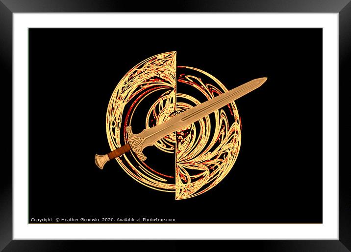 Sword and Shield Framed Mounted Print by Heather Goodwin