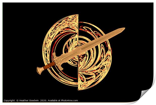 Sword and Shield Print by Heather Goodwin