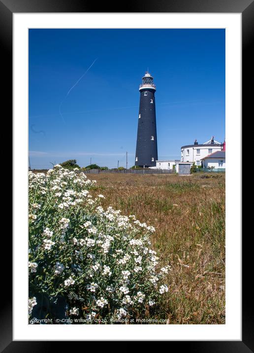 Dungeness Old Lighthouse Framed Mounted Print by Craig Williams