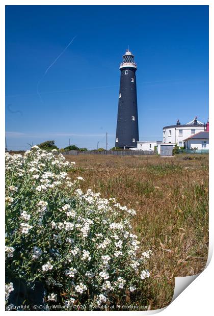 Dungeness Old Lighthouse Print by Craig Williams