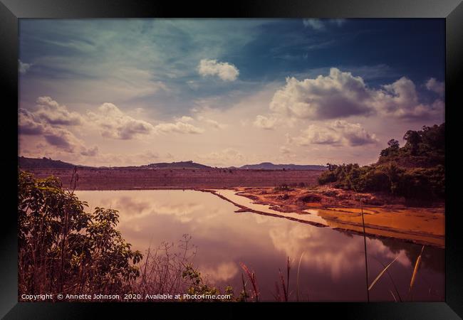 Khlong Katha Reservoir Framed Print by Annette Johnson