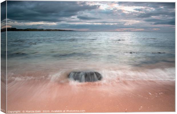 Sugar Sands Northumberland sunrise Canvas Print by Marcia Reay