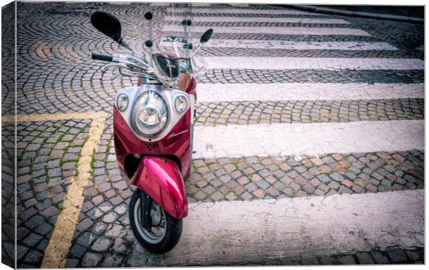 Moped Canvas Print by Richard Downs
