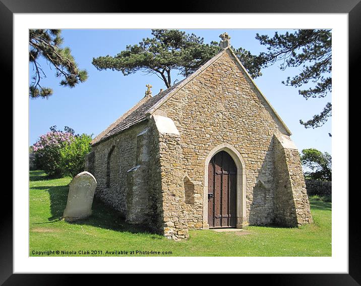 Moonfleet Church, Dorset Framed Mounted Print by Nicola Clark