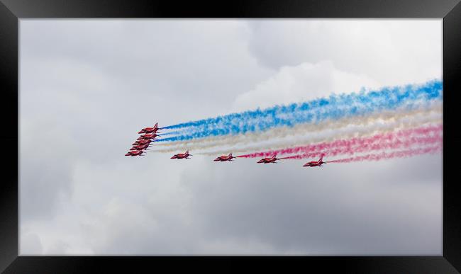 Red Arrows Display  Framed Print by Jeremy Hayden