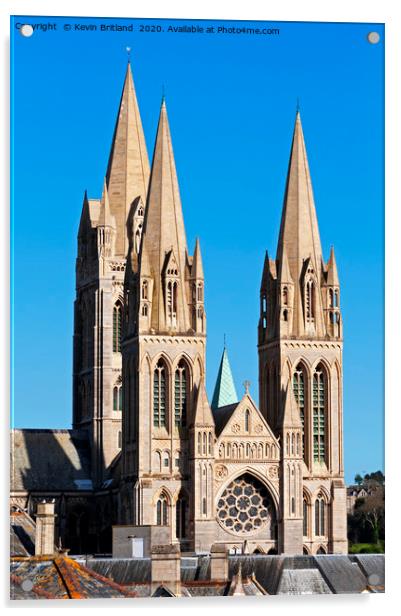 Truro Cathedral Cornwall Acrylic by Kevin Britland