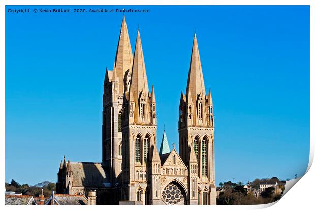 Truro Cathedral Cornwall Print by Kevin Britland