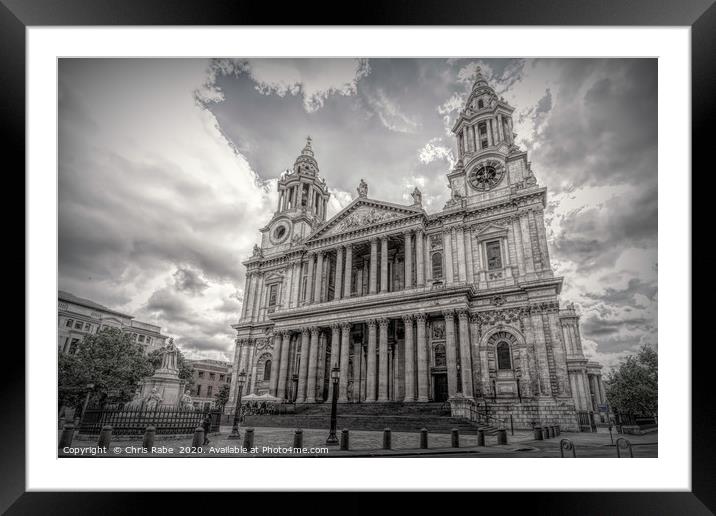 St Pauls Cathedral Framed Mounted Print by Chris Rabe