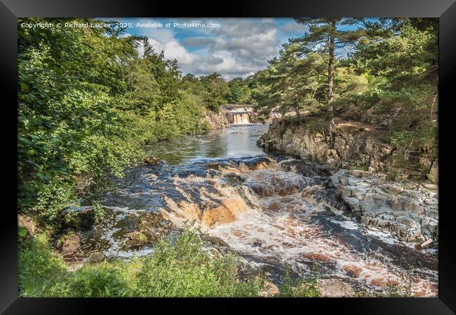 Low Force Waterfall, Teesdale in Summer (1) Framed Print by Richard Laidler
