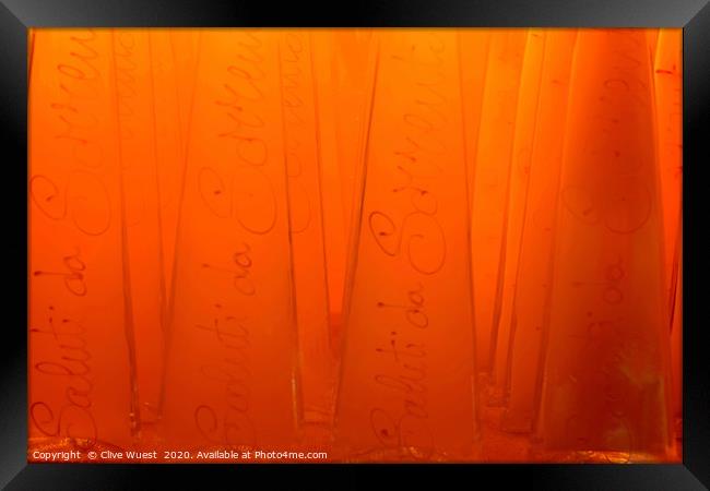 Sorrento Orange  Framed Print by Clive Karl Wuest