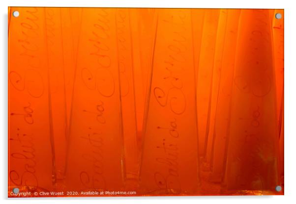 Sorrento Orange  Acrylic by Clive Karl Wuest