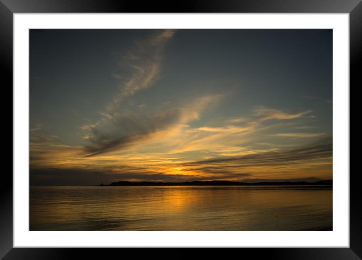 Tranquil sunset at Instow Framed Mounted Print by Tony Twyman