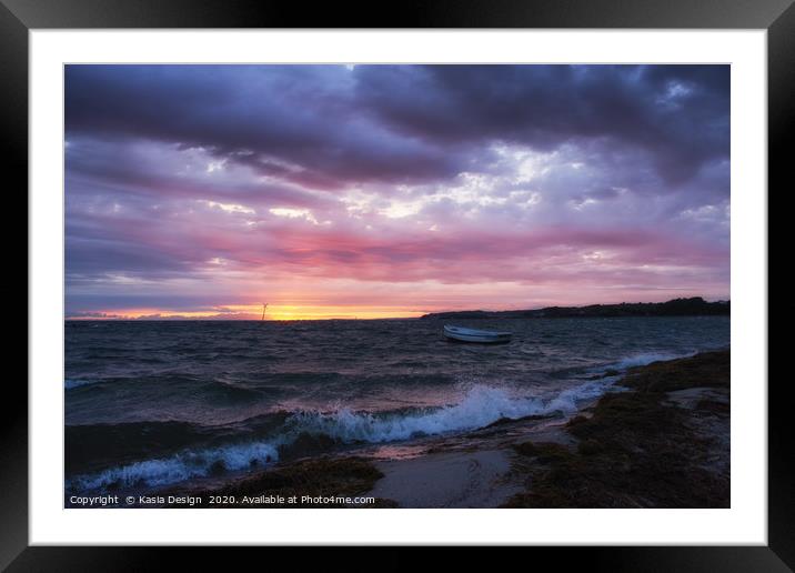Baltic Sunset Framed Mounted Print by Kasia Design