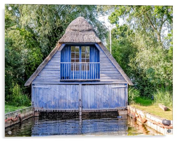 Wooden boat shed on the Norfolk Broads Acrylic by Chris Yaxley