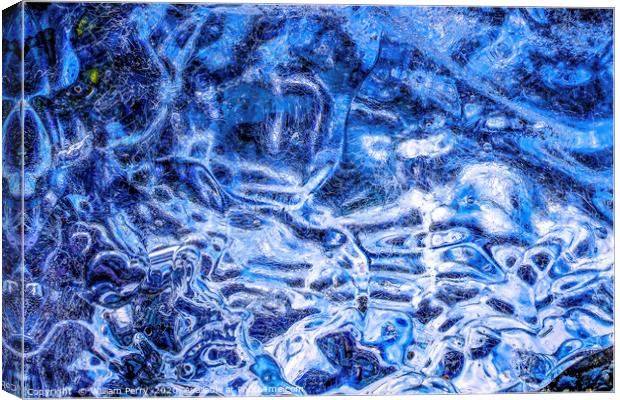 Diamond Like Ice Abstract Jokulsarlon Glacier Lago Canvas Print by William Perry