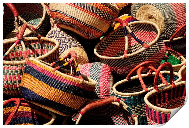Mexican baskets. Print by Dr.Oscar williams: PHD