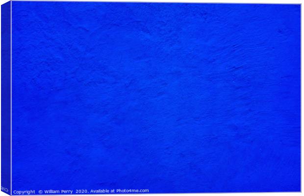 Blue Wall Abstract Mexico Canvas Print by William Perry