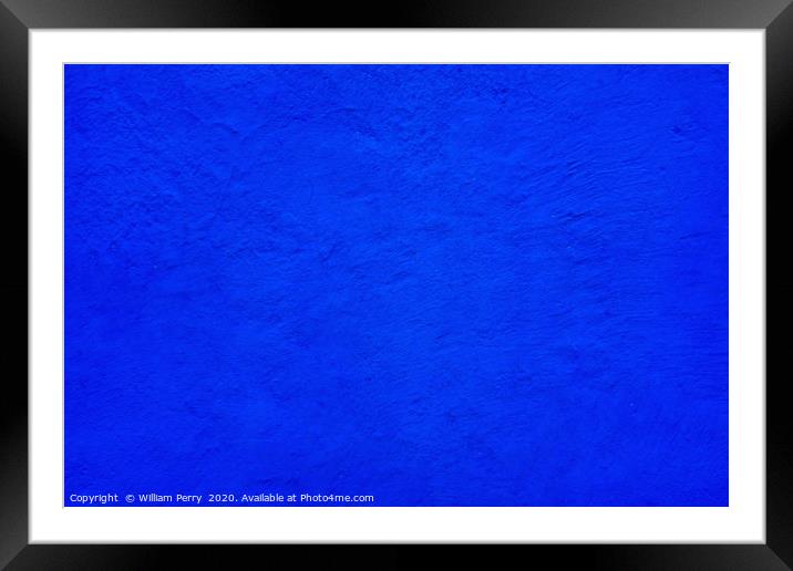 Blue Wall Abstract Mexico Framed Mounted Print by William Perry