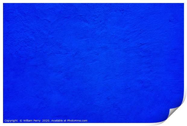 Blue Wall Abstract Mexico Print by William Perry
