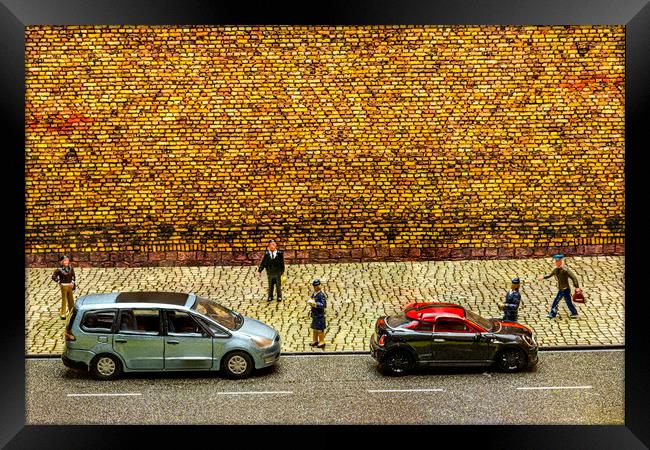 Road Wars Framed Print by Steve Purnell