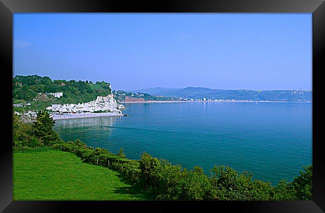 looking back at Seaton bay Framed Print by mick gibbons
