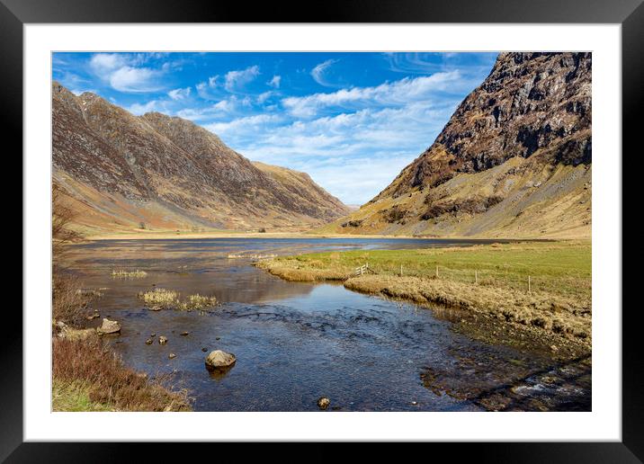 Achnambeithach Valley, Glencoe Framed Mounted Print by David Hare
