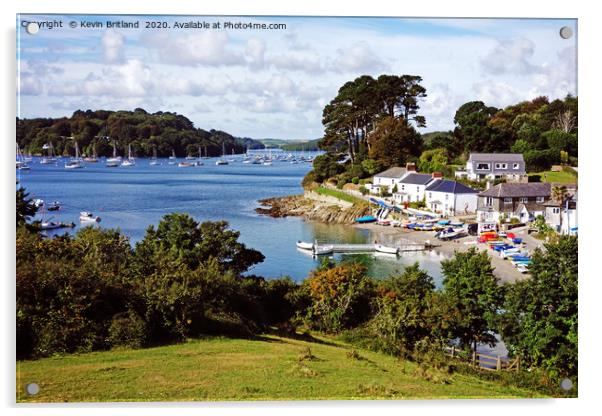 helford passage Cornwall Acrylic by Kevin Britland