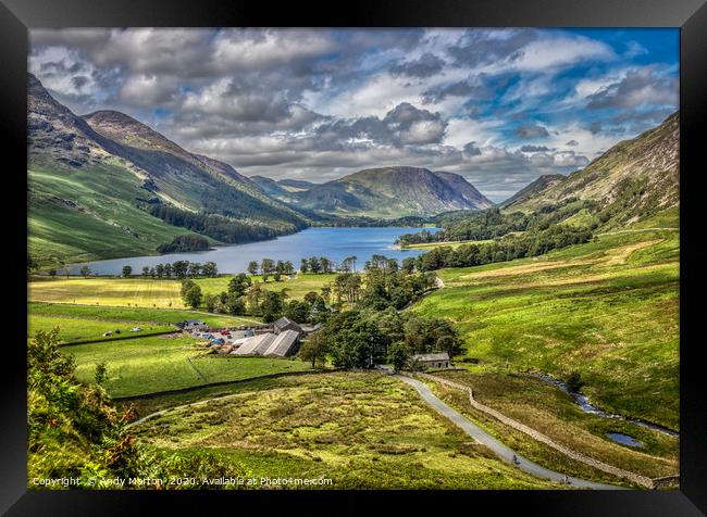 View Over Lake Buttermere Framed Print by Andy Morton