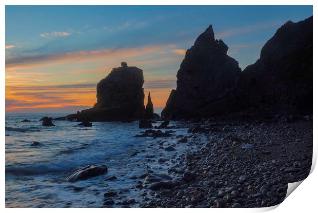 Sandymouth Bay Sunset Print by CHRIS BARNARD