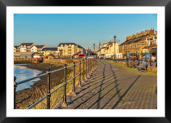 Irvine Harbour Walk Framed Mounted Print by Valerie Paterson