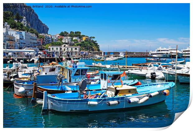 The island of capri italy Print by Kevin Britland