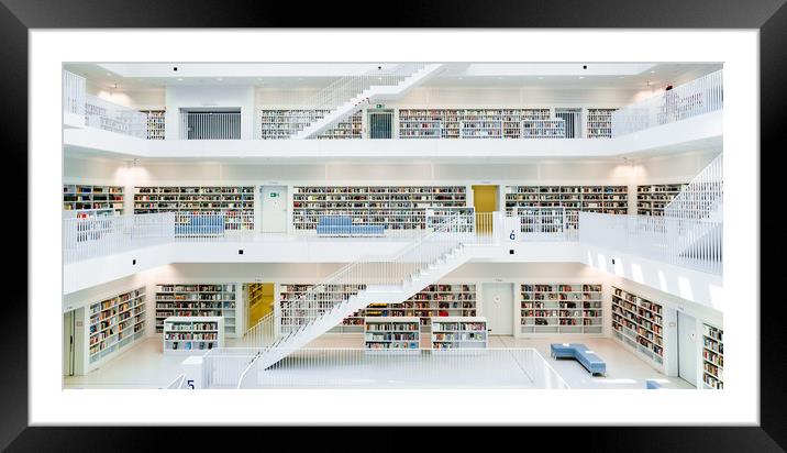 Stuttgart Municipal Library Framed Mounted Print by DiFigiano Photography